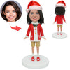 Aangepaste Happy Girl Bobbleheads voor kerstcadeau