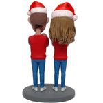 Gelukkig Nieuwjaar kerstcadeau aangepaste paar Bobblehead