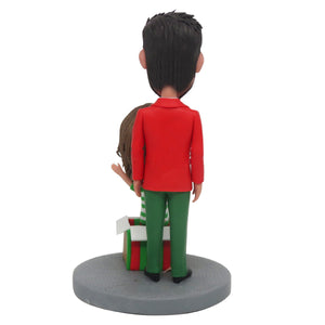 Kerstcadeaus aangepaste ouder en kind Bobblehead
