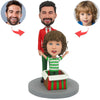 Kerstcadeaus aangepaste ouder en kind Bobblehead