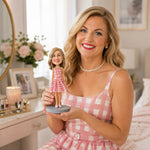 Custom Girl Bobbleheads with Pink Plaid Dress