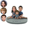 Aangepaste Bobblehead met zittende familie