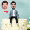 Casual man aangepaste Bobbleheads cadeau voor vrienden (exclusief basis)