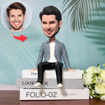 Casual man aangepaste Bobbleheads cadeau voor vrienden (exclusief basis)