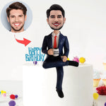 Aangepaste Bobbleheads verjaardagscadeau voor baas (exclusief basis)