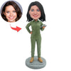 Aangepaste vrouwelijke piloot Bobblehead pop