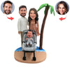 Aangepaste Familyy Bobblehead op vakantie