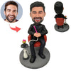 Aangepaste Bobblehead pop rokende man