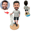 Aangepaste MANNELIJKE BAAS Bobblehead Doll