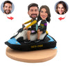 Aangepaste Bobblehead met speedboot voor koppels