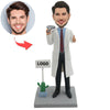 Aangepaste mannelijke arts Bobblehead als cadeau-ideeën