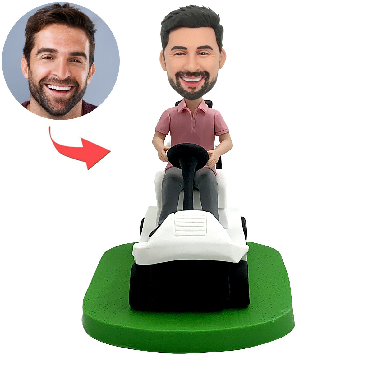 Vaderdagcadeau-idee – Rijden met een golfkar Bobblehead