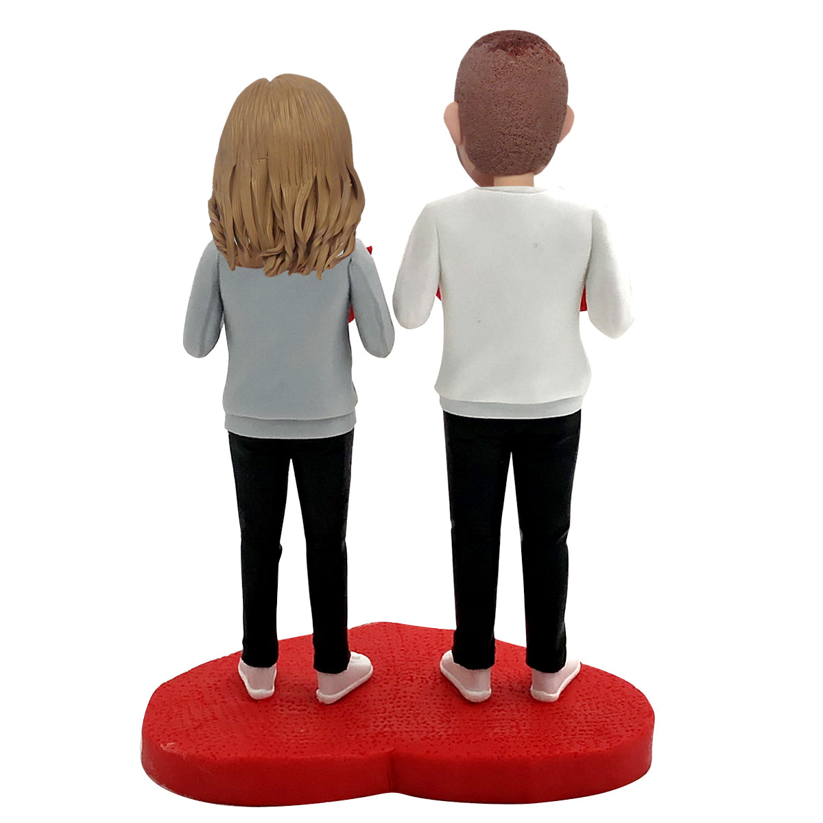 Aangepaste koppel Bobblehead met "LOVE"