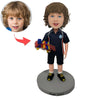Aangepaste jongen Bobblehead met speelgoed