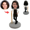 Aangepaste Bobblehead chef-kok moeder met deegroller