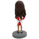 Aangepaste Bobblehead dragen schort Super moeder