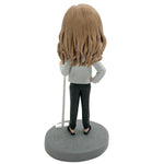 Aangepaste Bobblehead-schoonmaakmoeder met stofzuiger