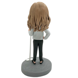 Aangepaste Bobblehead-schoonmaakmoeder met stofzuiger