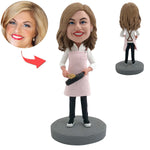 Aangepaste Bobblehead kookmoeder met pan