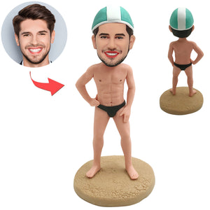 Aangepaste zwemmen mannelijke Bobblehead