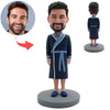 Aangepaste vader Bobblehead met badjas
