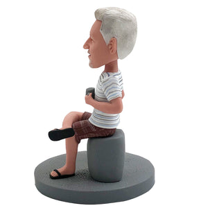 Aangepaste Bobblehead met "BESTE DAD OOIT"
