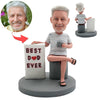 Aangepaste Bobblehead met "BESTE DAD OOIT"