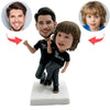 Vader & zoon aangepaste Bobblehead voor vaderdagcadeaus