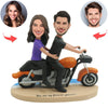 Aangepaste koppel Bobblehead met locomotief