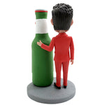 Happy Father Custom Bobblehead met bierfles