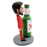 Happy Father Custom Bobblehead met bierfles