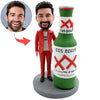 Happy Father Custom Bobblehead met bierfles