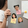 Aangepaste Bobblehead koelkastmagneten Vrouwelijk grappig gezicht
