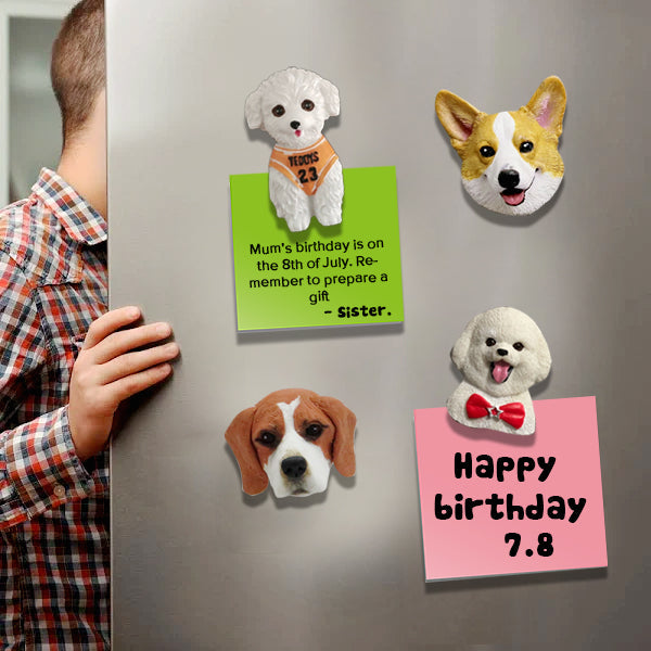 Aangepaste Bobblehead koelkastmagneten huisdieren grappig gezicht