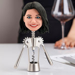 Aangepaste Bobblehead wijnopener vrouwelijk grappig gezicht