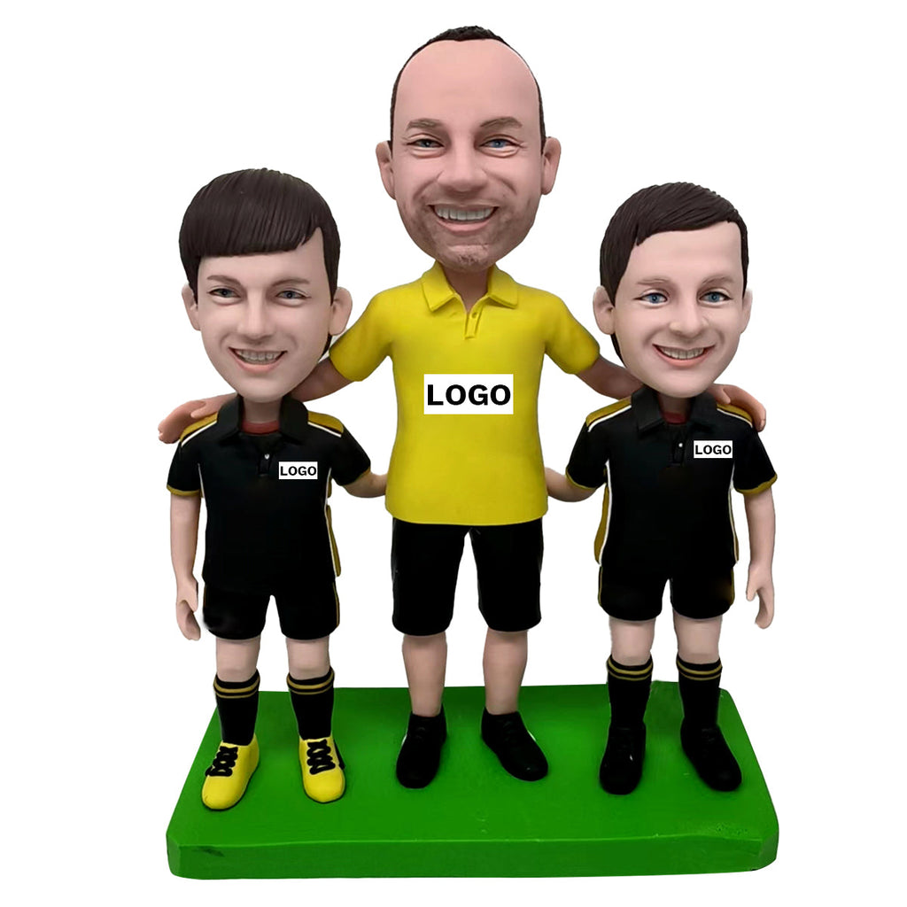Aangepaste Bobblehead-atleten en coaches met logo