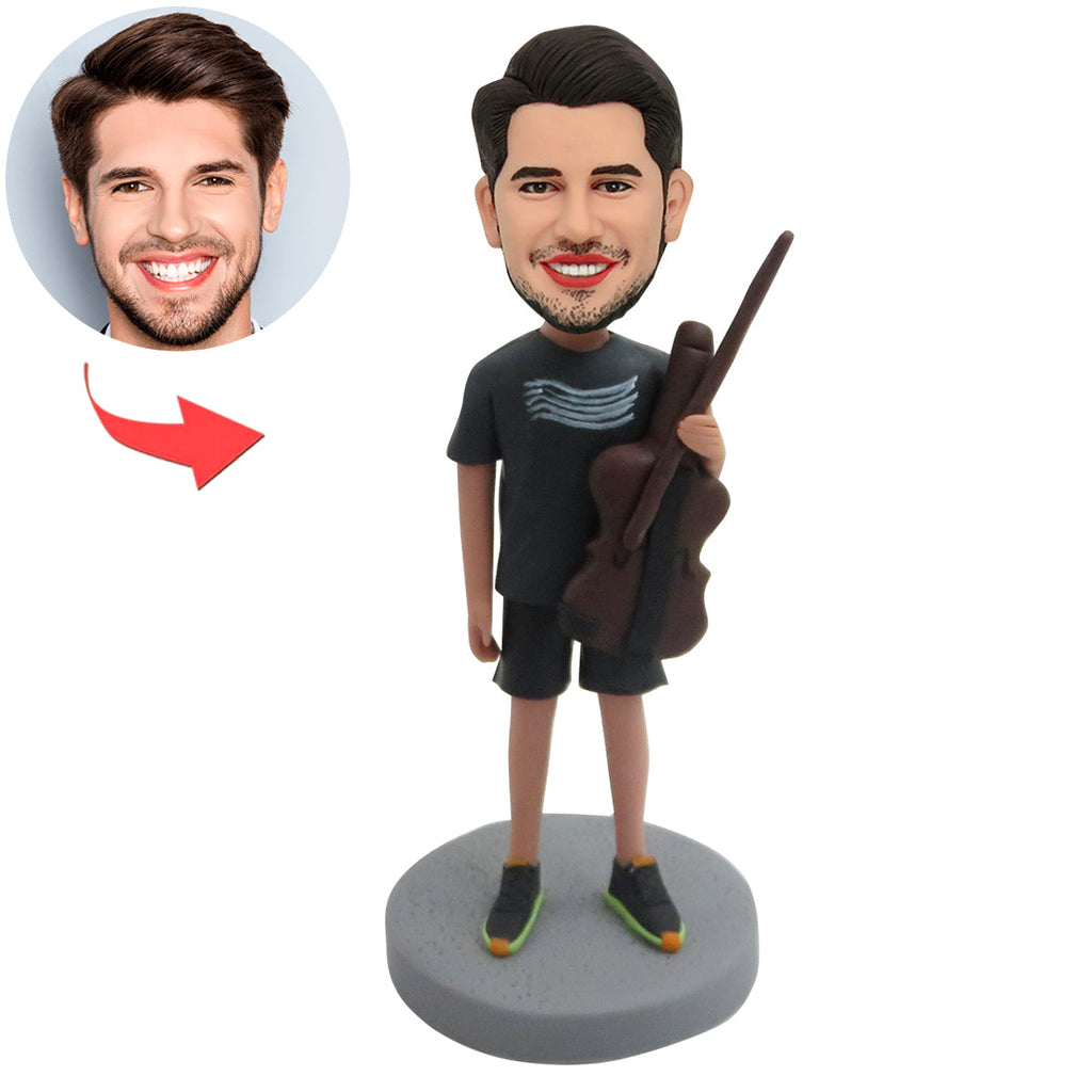 Aangepaste Bobblehead voor muziekliefhebbers met viool