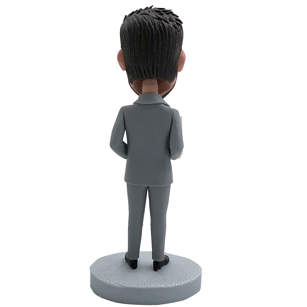 Aangepaste baas Bobblehead kan een visitekaartje vasthouden
