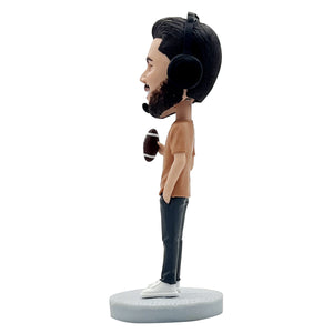 Rugbyspelcommentator Aangepaste Bobblehead