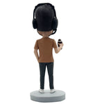 Rugbyspelcommentator Aangepaste Bobblehead