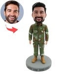 Aangepaste mannelijke soldaat Bobblehead