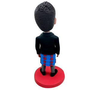 Aangepaste Bobblehead met kilt- en tartanontwerp
