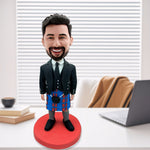 Aangepaste Bobblehead met kilt- en tartanontwerp