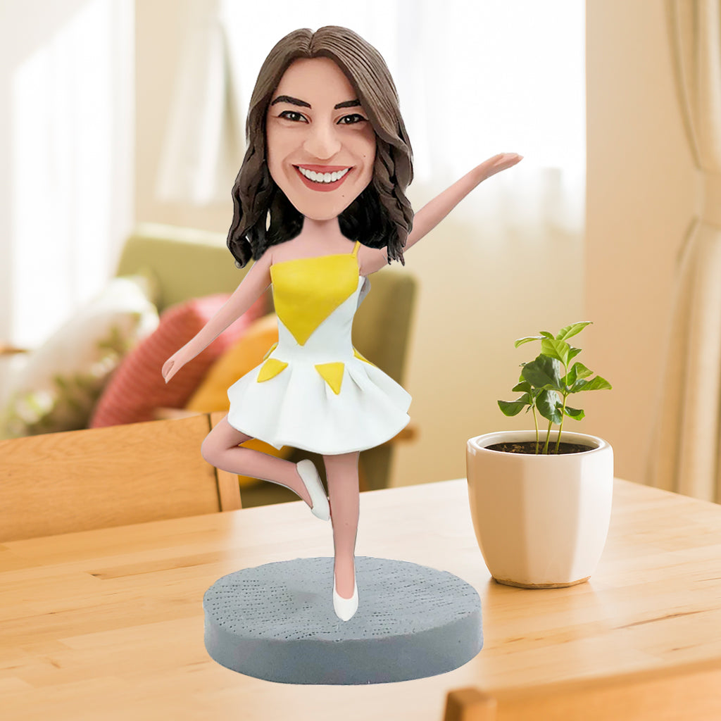 Aangepaste Bobblehead met vrolijke pose