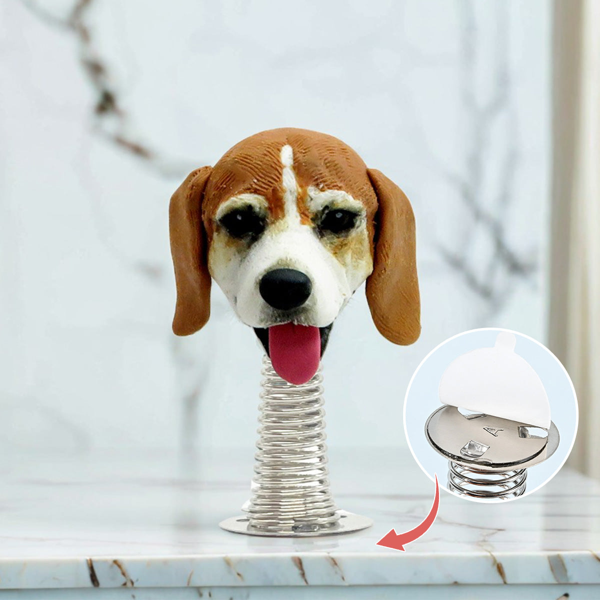 Gepersonaliseerde Bobblehead hond autodashboard