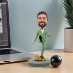 Gepersonaliseerde grappige bobblehead met unieke uitdrukkingen