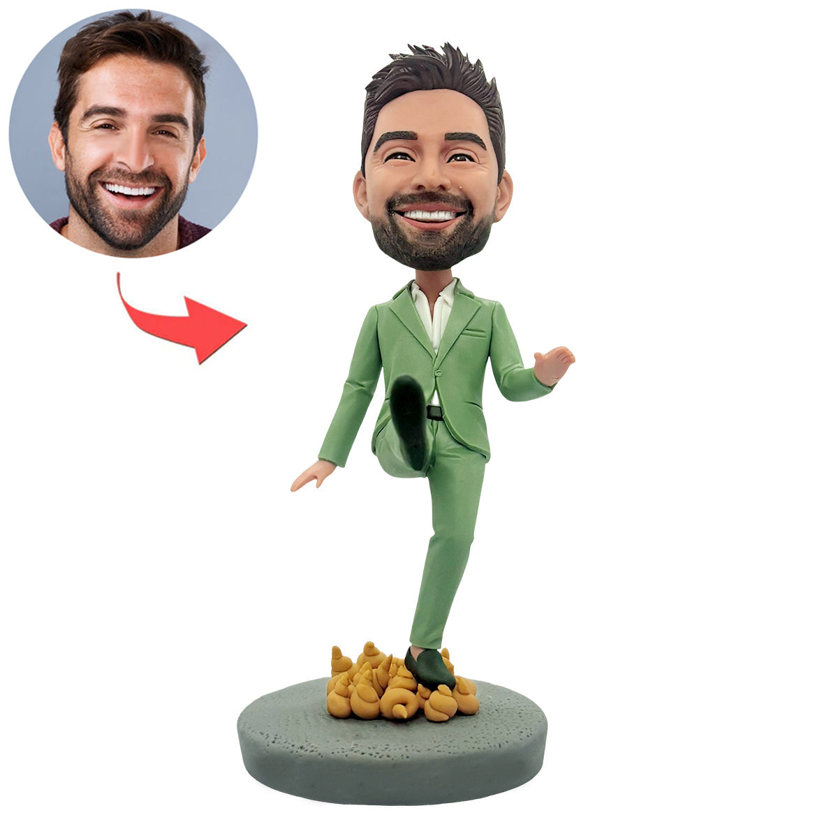 Gepersonaliseerde grappige bobblehead met unieke uitdrukkingen