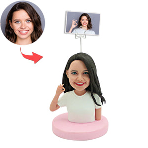 Aangepaste bobblehead met fotoclip