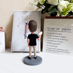 Aangepaste mannelijke bobblehead met BOSS-bord