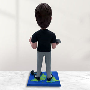 Aangepaste bobblehead met laptop en halter